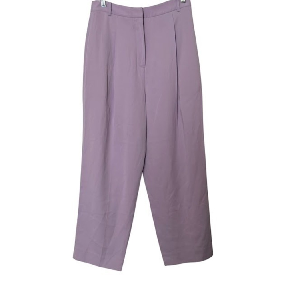 TiBi Lavender Purple Wide Leg Crop Trouser Viscose Lightweight Dress Pants 6